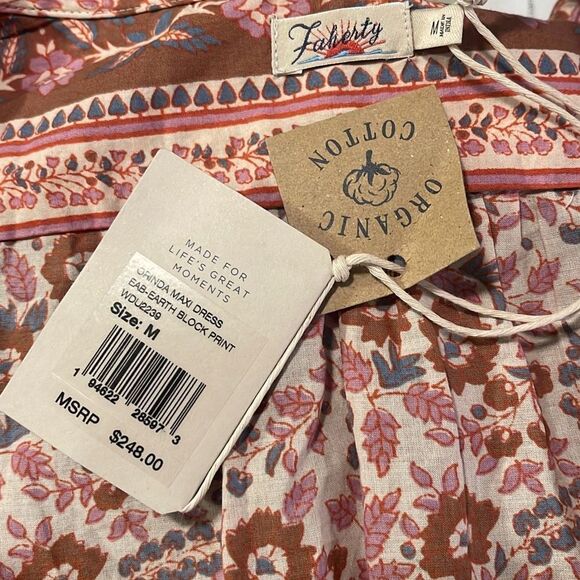 Faherty Pink Floral Maxi Dress - Picture 8 of 8